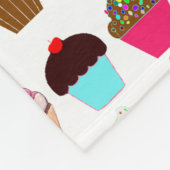 Colorful Cupcakes Fleece Deken (Hoek)