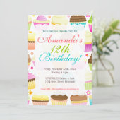 Colorful Cupcakes Kaart (Staand voorkant)