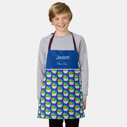 Colorful Cupcakes Kinder Apron Schort (Gedragen)