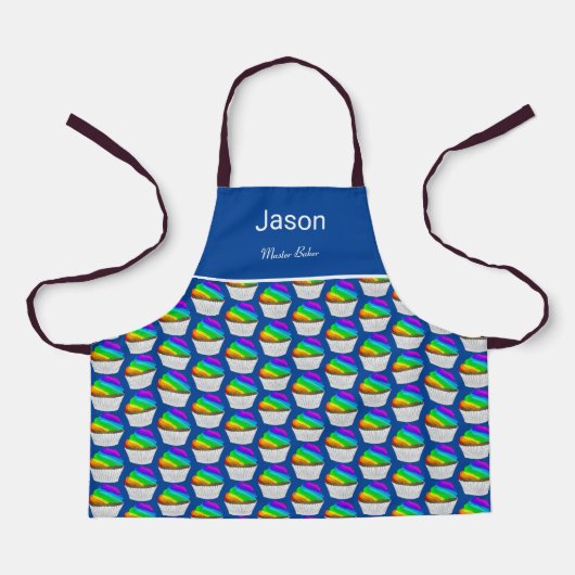Colorful Cupcakes Kinder Apron Schort (Voorkant)