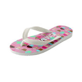 Colorful Cupcakes - kleuren Kinder Teenslippers (Schuin)