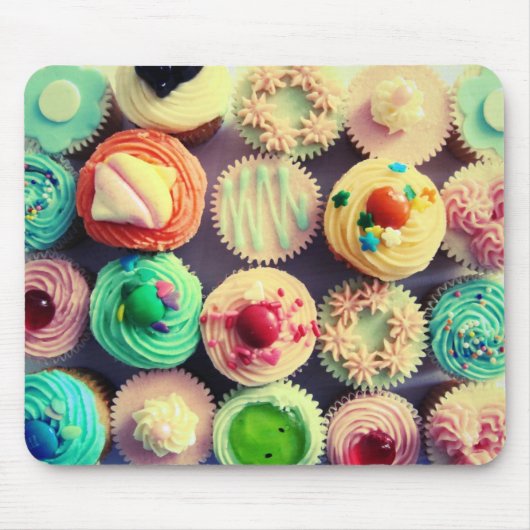Colorful cupcakes mousepad muismat (Voorkant)