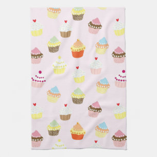 Colorful Cupcakes Patroon Theedoek