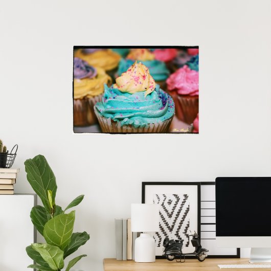 Colorful Cupcakes Poster (Thuiskantoor)