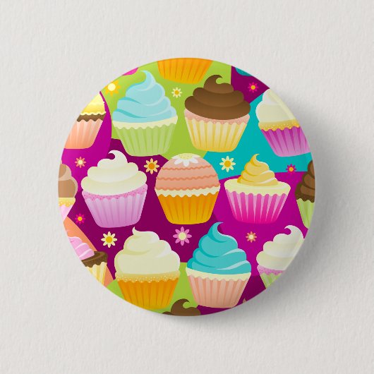 Colorful Cupcakes Ronde Button 5,7 Cm (Voorkant)