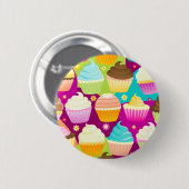Colorful Cupcakes Ronde Button 5,7 Cm (Voorkant /achterkant)