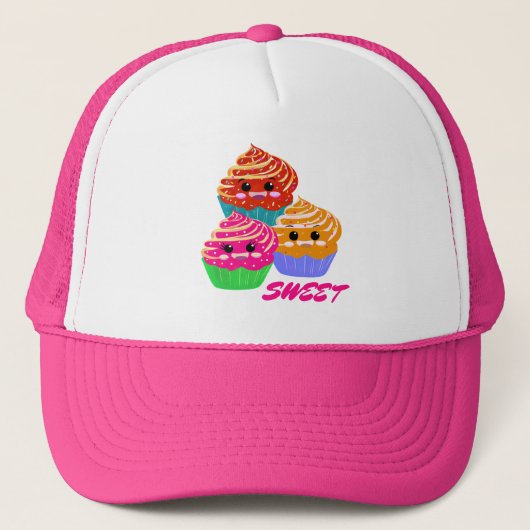 Colorful cupcakes trucker pet (Voorkant)