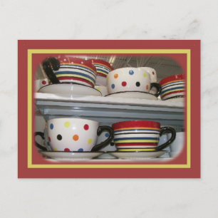 Colorful Cups Briefkaart