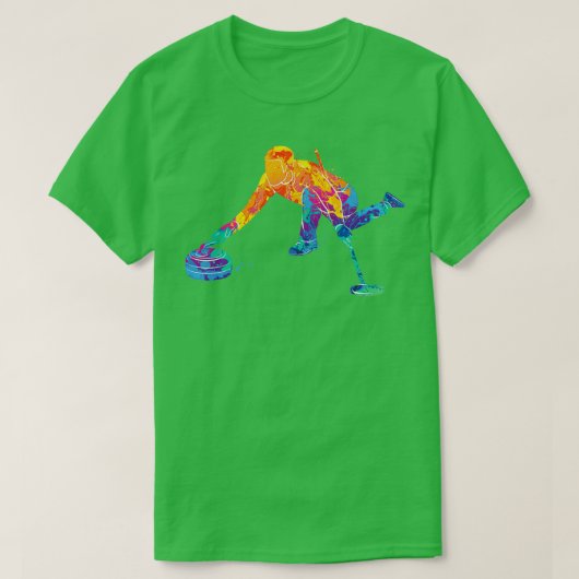 Colorful Curling Man T-shirt (Design voorkant)