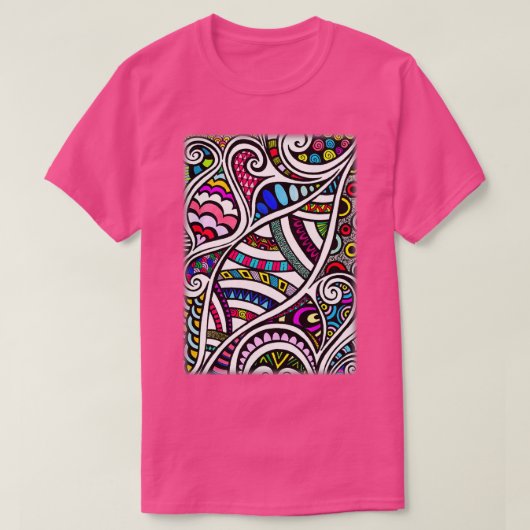 Colorful Curling T-shirt (Design voorkant)