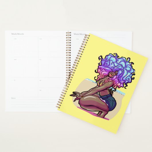 Colorful Curly Hair Planner (Display)