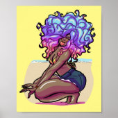 Colorful Curly Hair Poster (Voorkant)