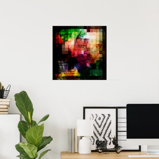 Colorful Currency Collage Poster (Thuiskantoor)