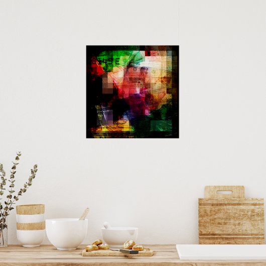 Colorful Currency Collage Poster (Keuken)