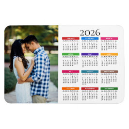 Colorful Custom 2023 Photo Calendar Magneet