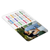 Colorful Custom 2023 Photo Calendar Magneet (Rechterzijde)