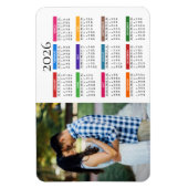 Colorful Custom 2023 Photo Calendar Magneet (Verticaal)