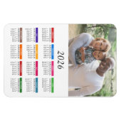 Colorful Custom 2023 Photo Calendar Magnet Magneet (Horizontaal)