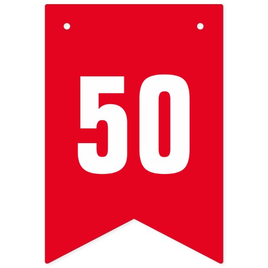 Colorful Custom Age Birthday Party Bunting Banner (Tweede vlag)