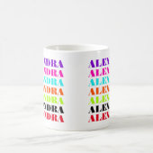 Colorful Custom Name Patroon Koffiemok (Center)