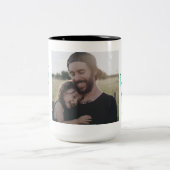 Colorful Custom Photo — Vaderdag Tweekleurige Koffiemok (Center)