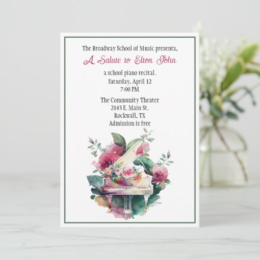 Colorful Custom Piano Innovation Kaart (Staand voorkant)