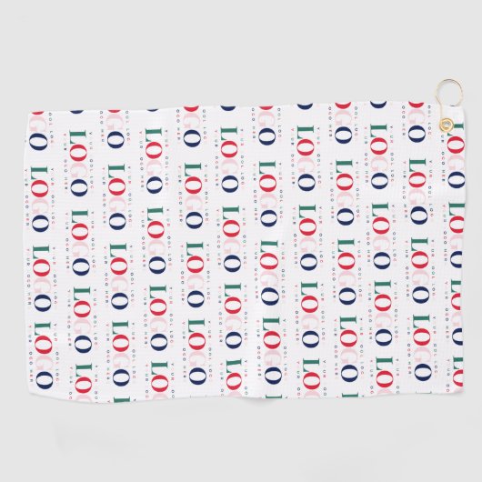 Colorful Custom Rectangle Business Logo Golfhanddoek (Horizontaal)