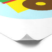 Colorful Cute Animal Train, voor de kinderkamer Poster (Hoek)