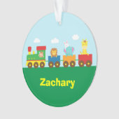 Colorful Cute Animals Train for Kids Ornament (voorkant)