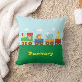 Colorful Cute Animals Train for Kids Room Kussen (Deken)