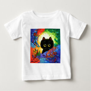 Colorful Cute Black Cat Fall blaast Creationarts
