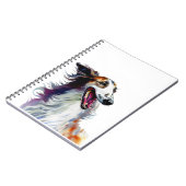 Colorful Cute Borzoi Art | Vibrant Greyhound Art Notitieboek (Linkerzijde)