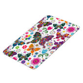 Colorful Cute Butterfly en Flowers Pattern Magneet (Linkerzijde)