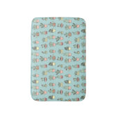 Colorful Cute Cactus in hand getekend stijlpatroon Badmat (Voorkant Verticaal)