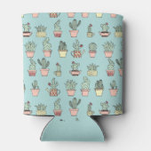 Colorful Cute Cactus in hand getekend stijlpatroon Blikjeskoeler (Achterkant)