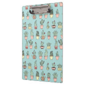 Colorful Cute Cactus in hand getekend stijlpatroon Klembord (Links)
