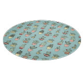 Colorful Cute Cactus in hand getekend stijlpatroon Snijplank (Hoek)