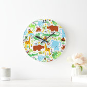 Colorful Cute Cartoon Oerwoud Grote Klok (Huis)