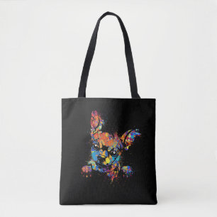 Colorful Cute Chihuahua Tote Bag