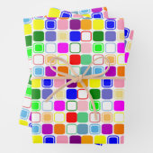 Colorful Cute Cubes Inpakpapier Vel (In situ)