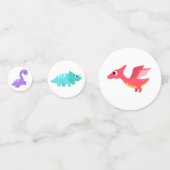 Colorful Cute Dino Birthday Confetti (Achterkanten)