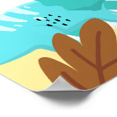 Colorful Cute Dino Birthday Poster (Hoek)