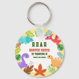 Colorful Cute Dino Birthday Sleutelhanger