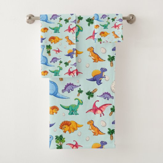 Colorful Cute Dinosaur Pattern Bad Handdoek (Insitu)