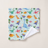 Colorful Cute Dinosaur Pattern Bad Handdoek (Wasdoekje)