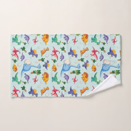 Colorful Cute Dinosaur Pattern Bad Handdoek (Handdoek)