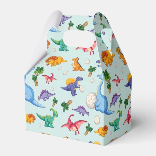 Colorful Cute Dinosaur Pattern Bedankdoosjes (Voorkant Zijde)