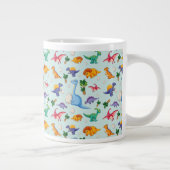 Colorful Cute Dinosaur Pattern Grote Koffiekop (Rechts)