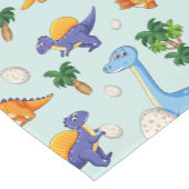 Colorful Cute Dinosaur Pattern Korte Tafelloper (Hoek)
