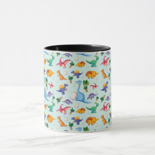 Colorful Cute Dinosaur Pattern Mok